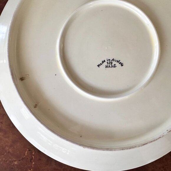 Vintage Austrian Made Haag Pottery Decor Large Plate 11" #159 - Picture 5 of 5